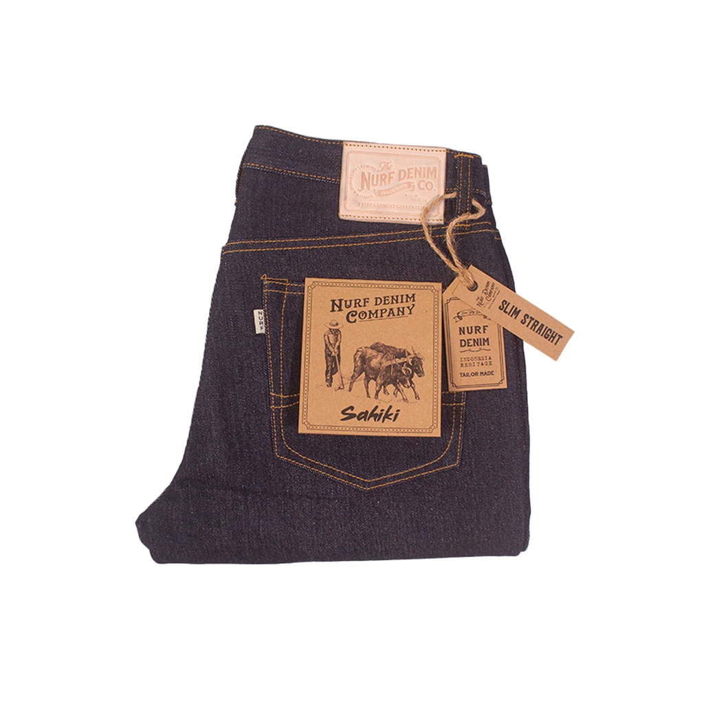 Nurf Denim SAHIKI 15oz Black Indigo Denim Selvedge Accent