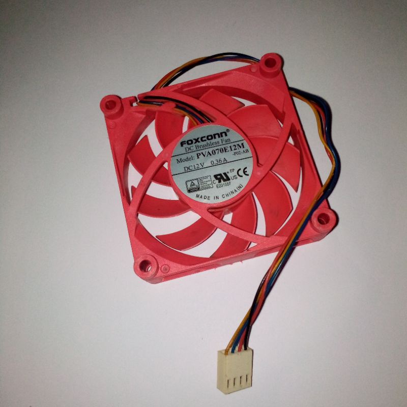 FAN 7CM KIPAS ORIGINAL FOXCONN PVA070E12M 12V 0.36A 4PIN GARANSI
