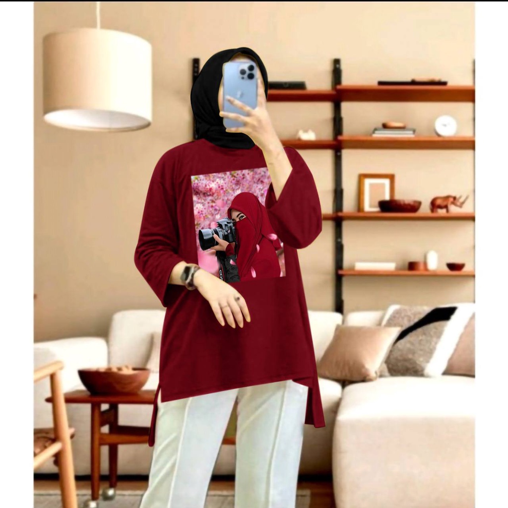 KIYOREN TUNIK MUSLIM JUMBO XXL LENGAN 7/8 TUNIK MARSHANDA TERLARIS