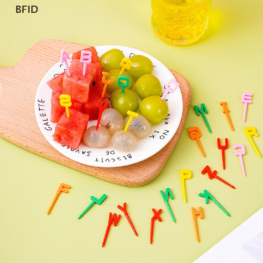 [BFID] Bento Sayur Kuali Lucu Mini Anak Alphabet Fruit Forks Tusuk Gigi [ID]