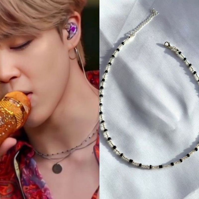 Kalung manik manik Idol Kpop, Lisa blackpink, Jimin bts, ect