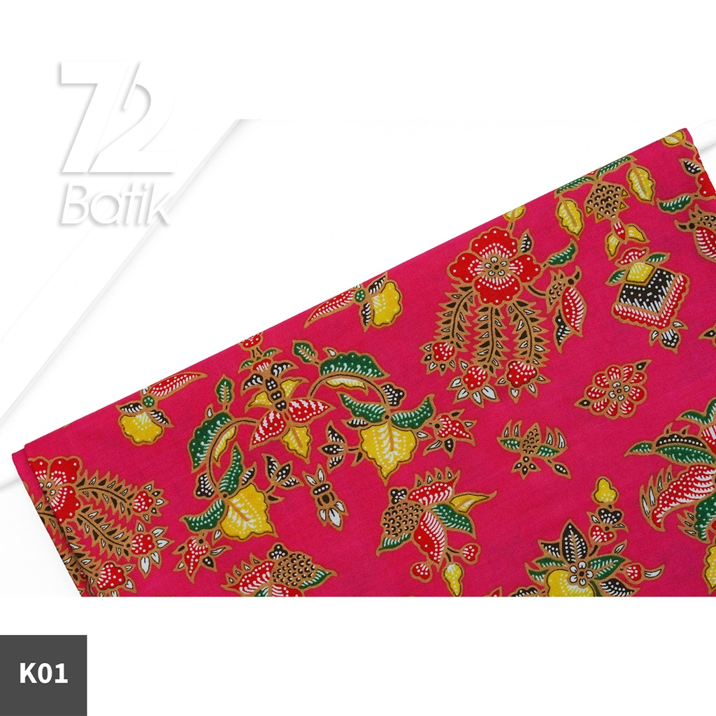 KAIN BATIK PREMIUM Bahan Katun Motif Kembang Timbangan Pink Tua 722751 Cap 72 Jarik Jarit Samping Kebat Panjang Batik Katun Modern Premium Bahan Seragam Batik Pernikahan Kantor Keluarga Murah Kamen Jadi Batik Bali Lembaran