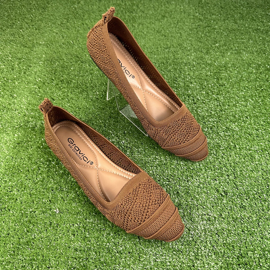 GRAVICI - Sepatu Flat Rajut Import Wanita Elegan DO-42