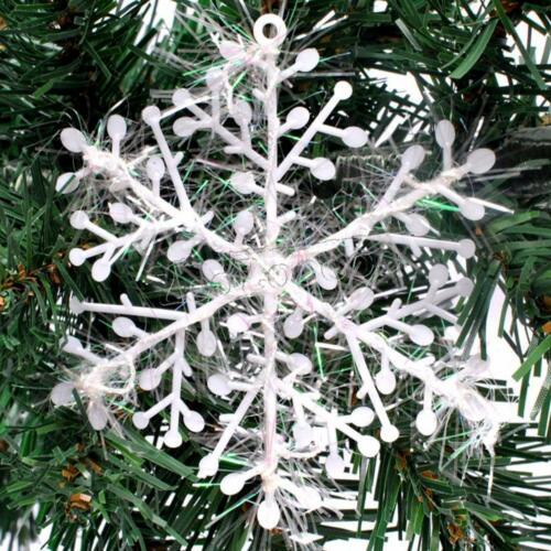 Produk Dekorasi Natal/Tahun Baru Gantung Liontin Putih Ornamen Snowflake Rumah Pesta Hias Pohon Natal Aksesoris Hias Ornamen Pohon Xmas 30Pcs/Hot Sale