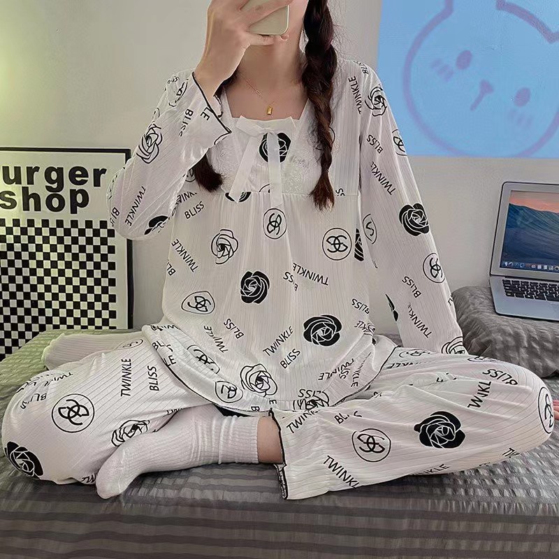 DW 12 - DW18 Baju Tidur Wanita Lengan dan Celana Panjang Bahan Kaos