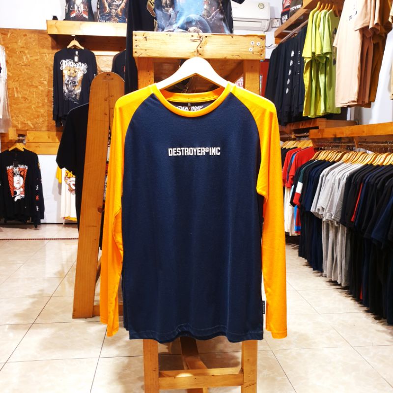 KAOS REGLAN PRIA DESTROYER MODEL TERBARU ORIGINAL - KAOS PANJANG DESTROYER SIMPLE ORIGINAL DISTRO - 