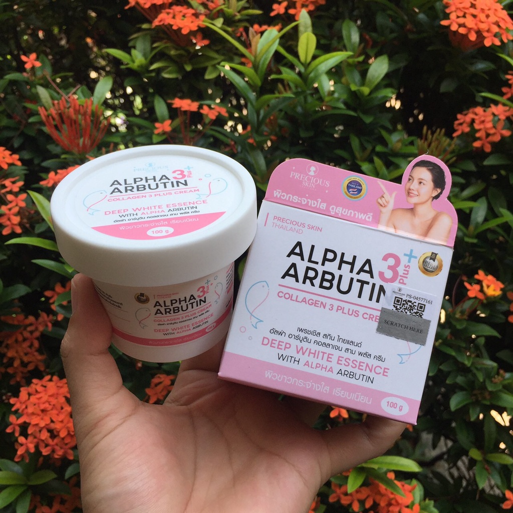 Precious Skin Alpha Arbutin 3 Plus Collagen Deep Essence Whitening Cream / Collagen / Pemutih Badan