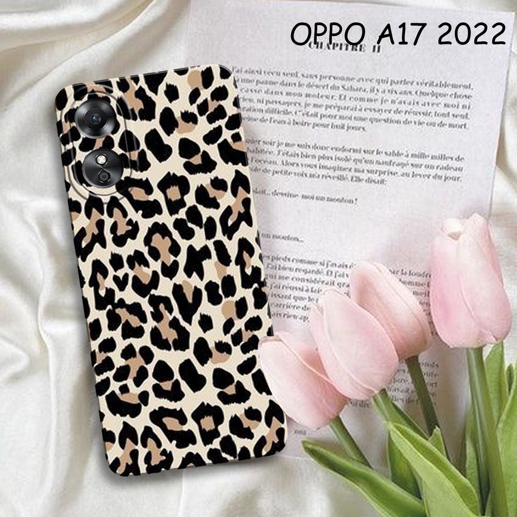 Case Hp Oppo A17 - Casing Hp Oppo A17  - Internal.Id - Fashion Case Leopard - Case Cewek - Case Cowo