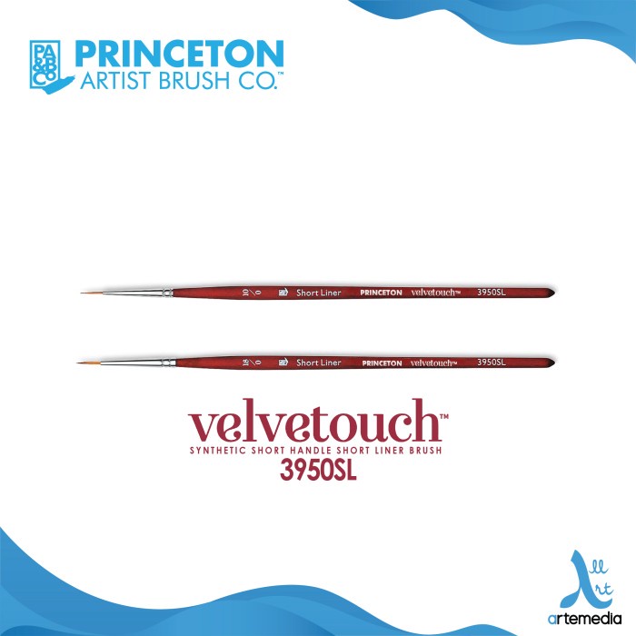 

Kulu Kuas Lukis Princeton Velvetouch 3950Sl Short Liner Synthetic Brush Sh