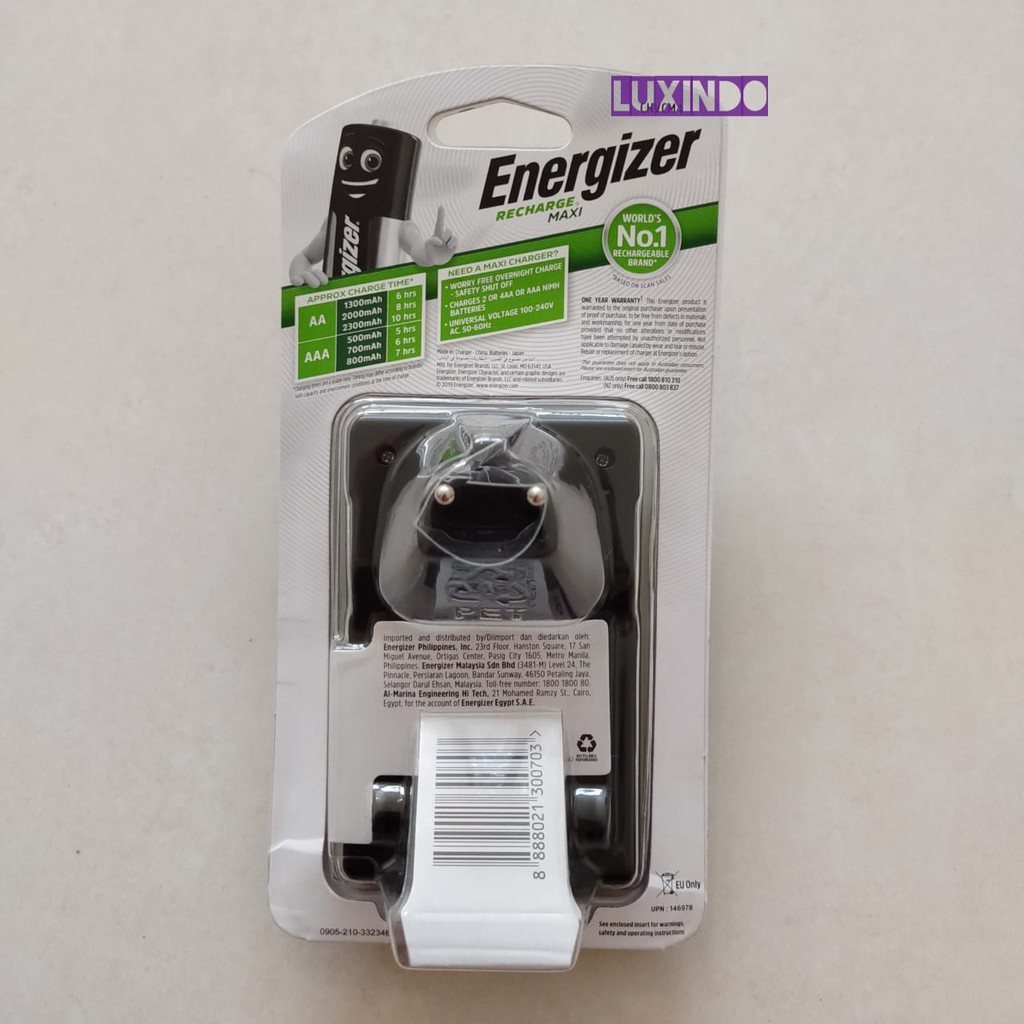 Charger Energizer Maxi AA/AAA (Gratis Baterai AA 2000 mAh 4 pcs) - BB - BB