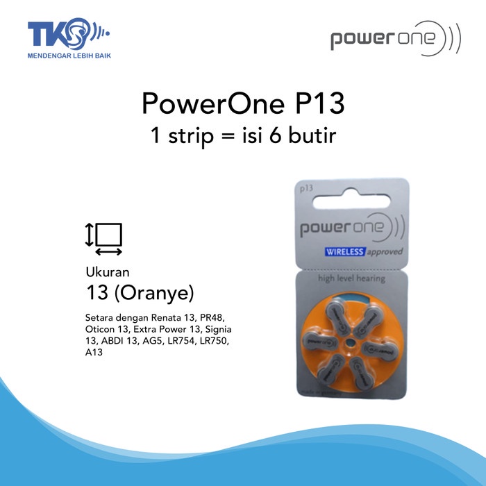 alat-bantu-pendengaran- baterai alat bantu dengar power one p13 -pendengaran-bantu-alat
