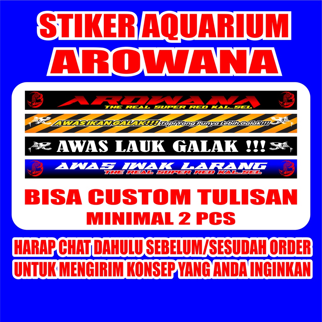 [ Bisa Request ] Stiker Aquarium / Stiker Channa / Stiker Ikan Predator