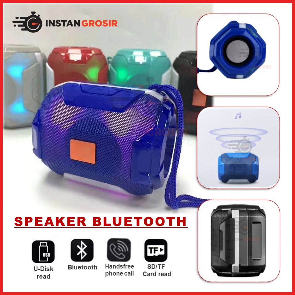 Speaker bluetooth portable mini A005 spiker blutut LED speker bloetooth lampu RGB musik bok Wireless