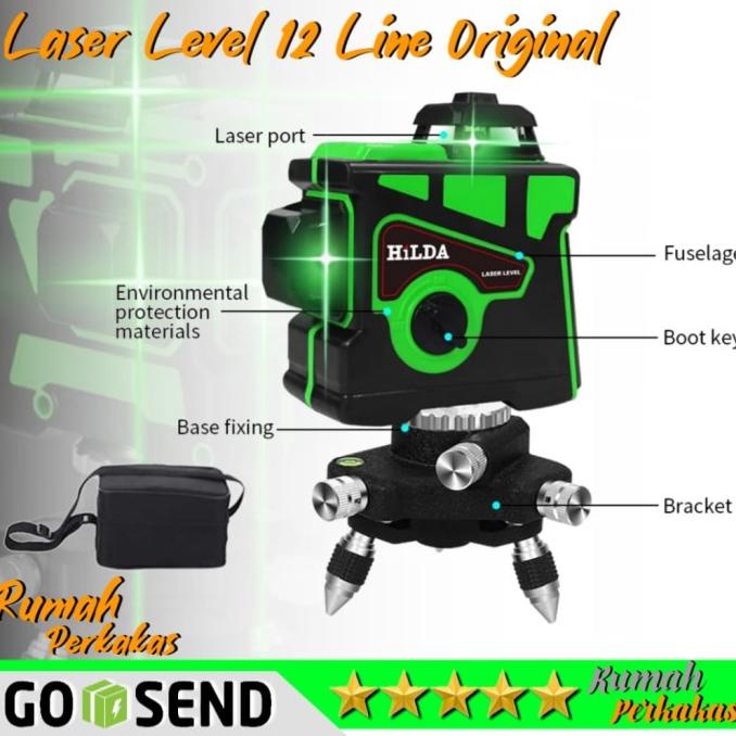 Laser Level 12 Line HILDA Laser 3D Mesin Leveling High-precision