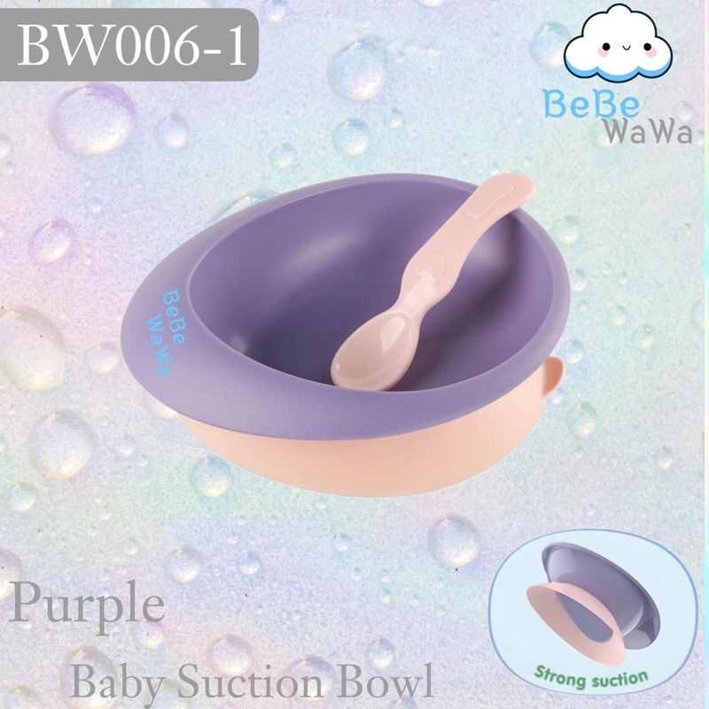 BeBeWaWa Suction Bowl + Spoon - Mpasi Mangkok Makan Anti Geser