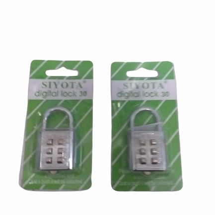 Gembok Digital Lock 30mm Besi Stenless / Gembok Nomor Angka 6 digit gemboks