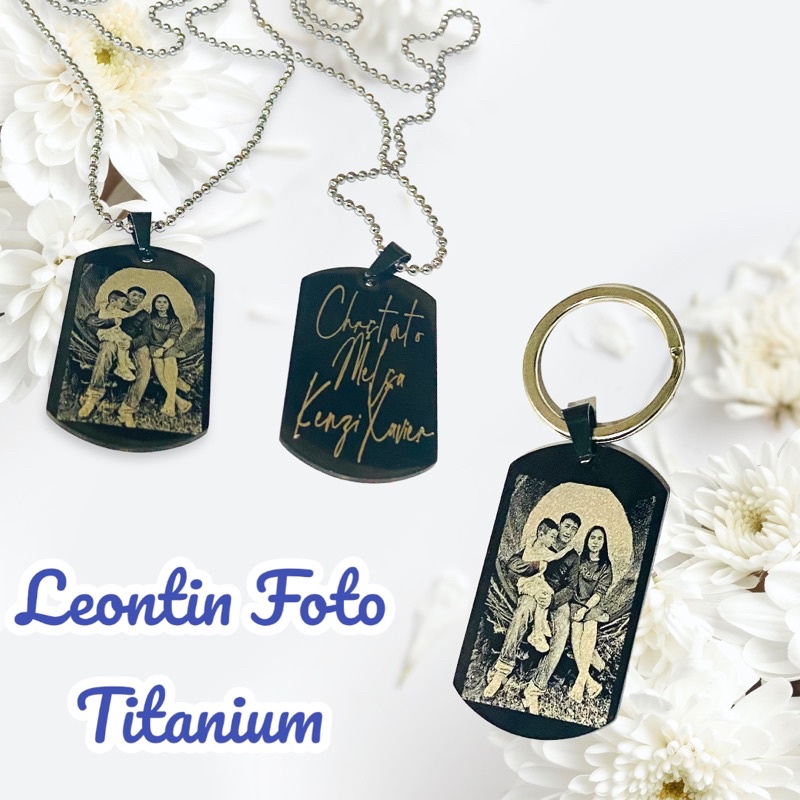 leontin foto titanium grafir laser leontin foto//PESAN SESUAI FOTO MU