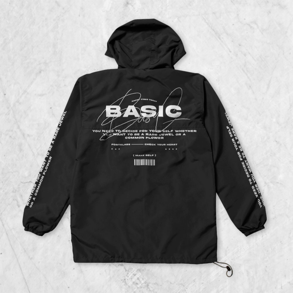 HipNop Pullover Basic Jaket Oliver Jaket pria Lengan Panjang Water Proff
