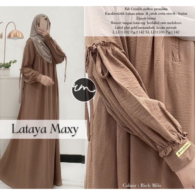 GAMIS LATAYA MAXY DRESS CRINKLE AIRFLOW BUSUI FRIENDLY / GAMIS CRINKLE VIRAL / GAMIS REMAJA / GAMIS CRINKLE LENGAN REMPEL