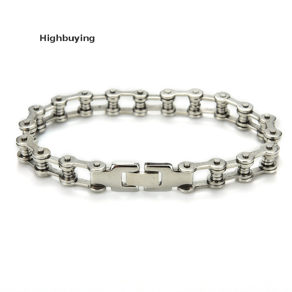 Hbid Punk Gelang Stainless Steel Pria Biker Sepeda Motor Rantai Bracelets 8.5 &quot;Glory