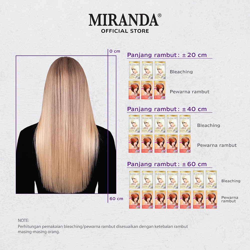 Miranda Hair Color Cat Rambut - Semir Warna Rambut 30ml
