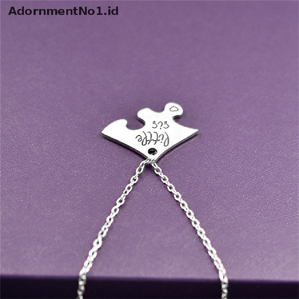 [AdornmentNo1] Trendy Kalung Patah Hati Liontin Puzzle Little Middle Big Sister Famly Chain [ID]