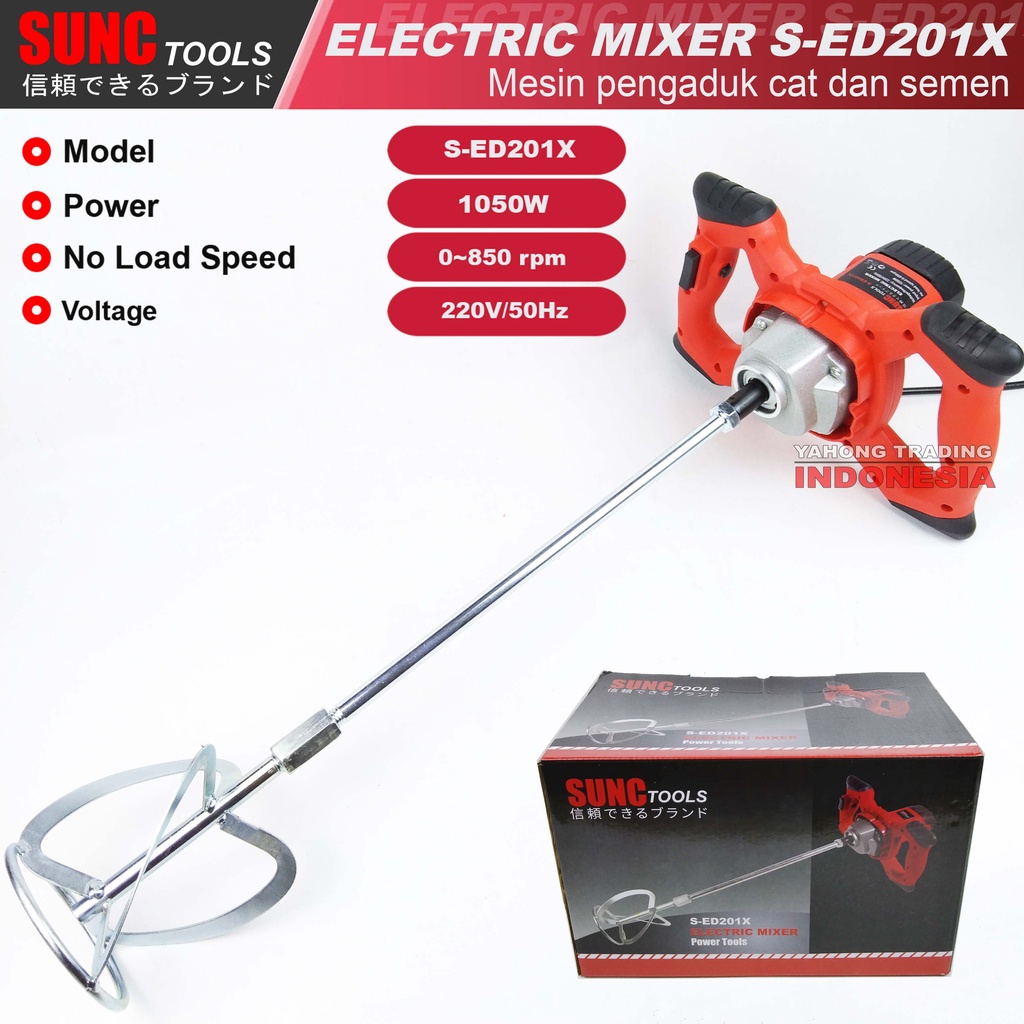 Mesin Pengaduk CAT dan Semen Elektrik Electric Mixer SUNC TOOLS