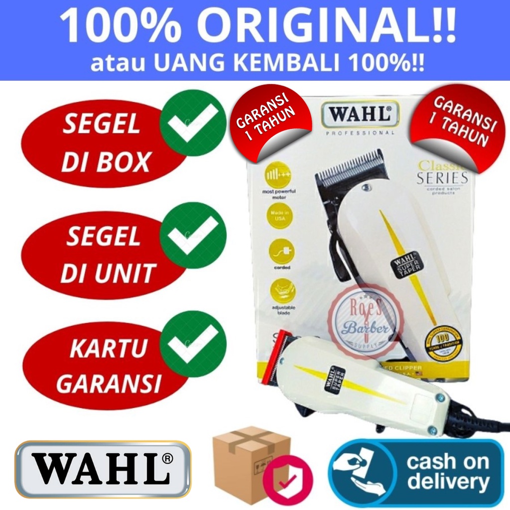 Alat potong rambut Clipper ORI WAHL SUPER TAPER Mesin cukur rambut Original