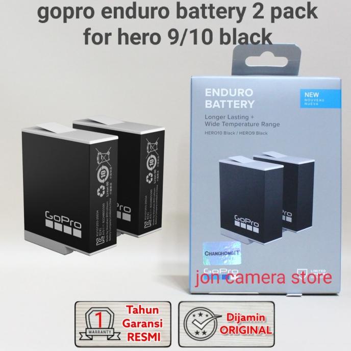 GOPRO ENDURO BATTERY 2 PACK ORIGINAL FOR HERO 9/10/11 HERO11 BLACK