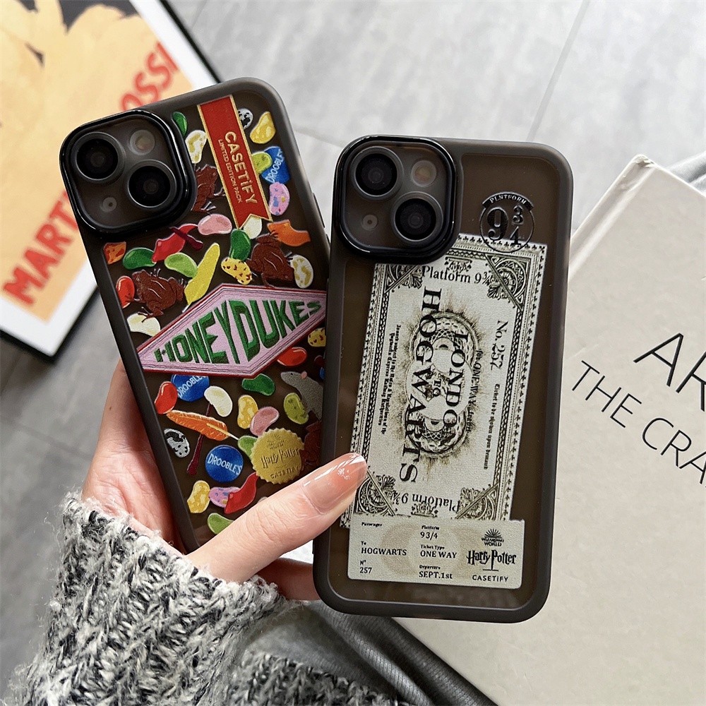 IPHONE  Bumper Harry Potter Magic Untuk Iphone14 13 11 12 Pro Max Mini XR X XS Plus Plating Silicone Clear Case Mewah Lembut Shockproof Cover