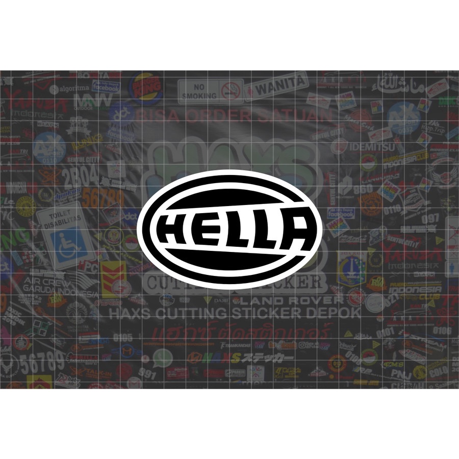 Cutting Sticker Hella Ukuran 8.5 Cm Untuk Motor Mobil