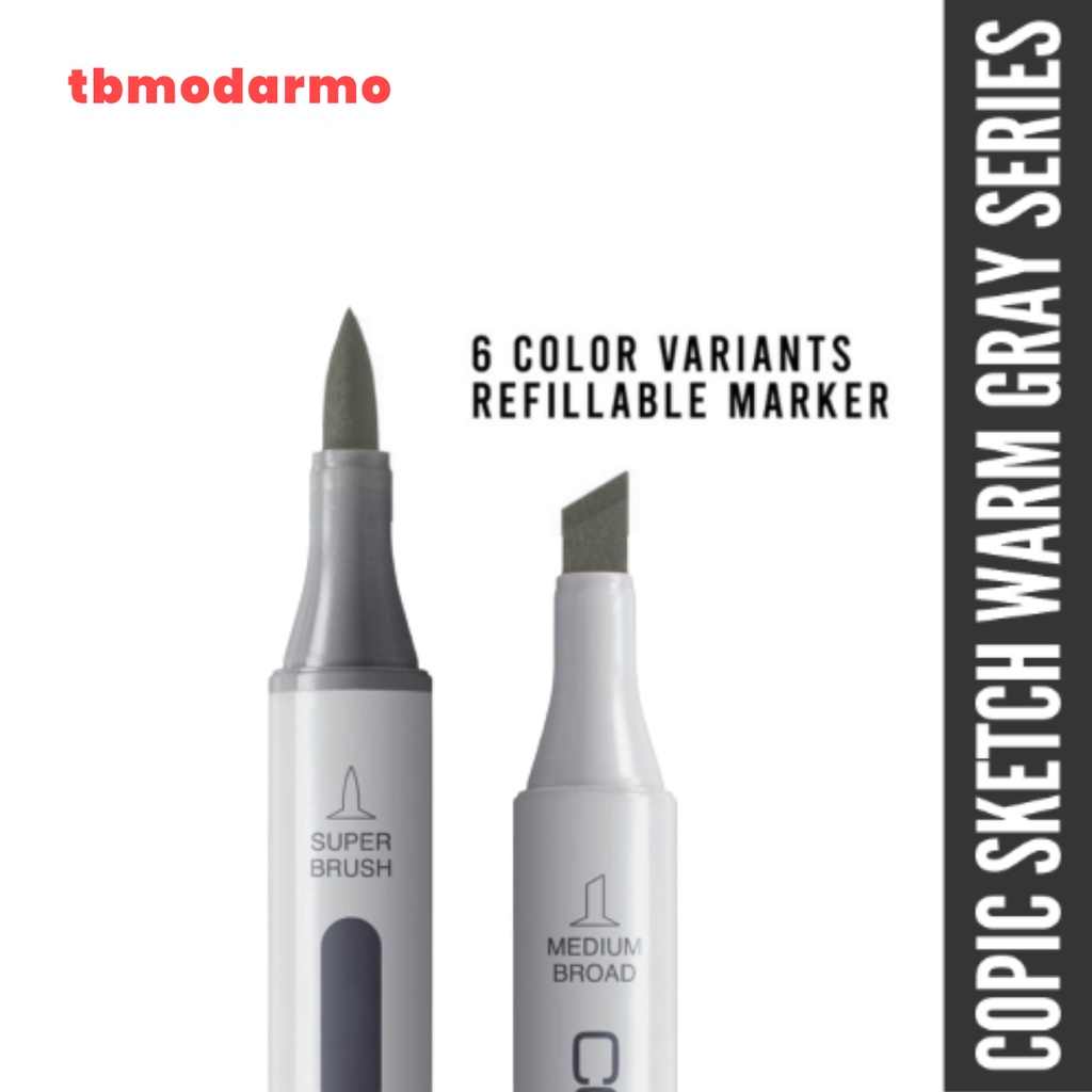 Copic Sketch Marker W (Warm-Gray) Series CSM/W - Satuan