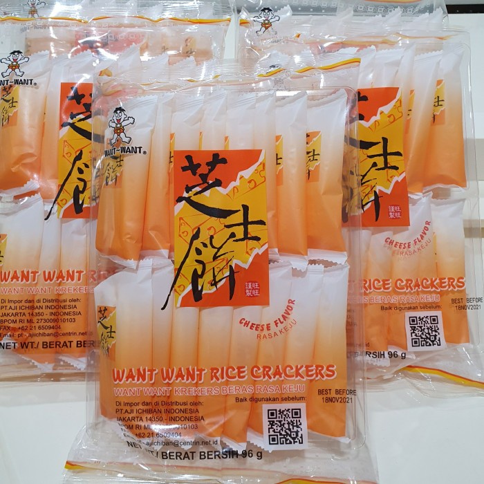 

Terlaris ✨ - want want cheese flavour rice crackers 96gr want want rasa keju 2.1.23