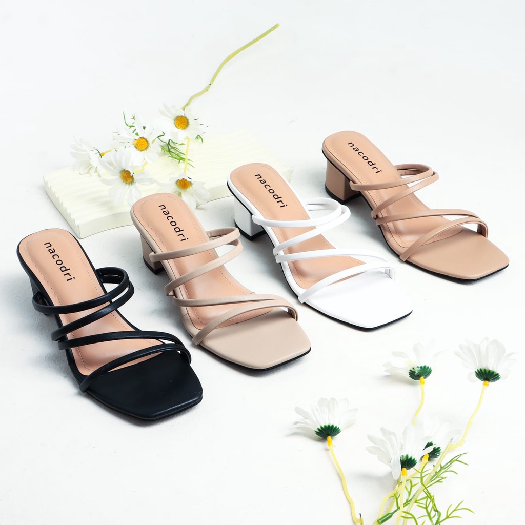 NACODRI willona sandal tali wanita heels 5cm