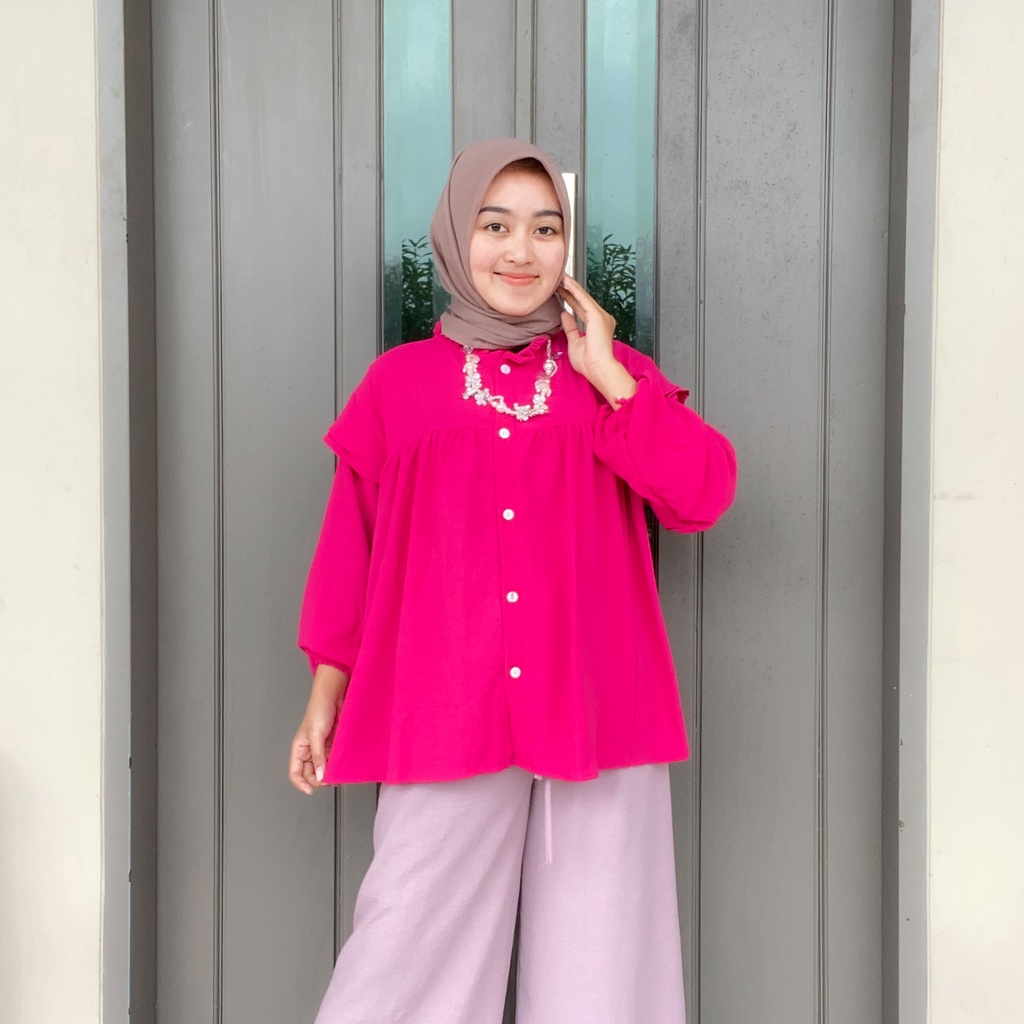 Atasan Wanita Bahan Crinkle Airflow Nawela
