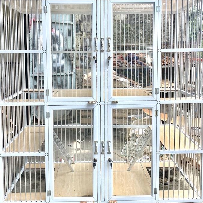Kandang Kucing Aluminium 4 Pintu Murah 1 Tingkat