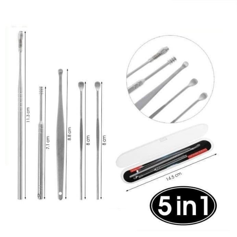 KOREK KUPING 5 IN 1 STAINLESS