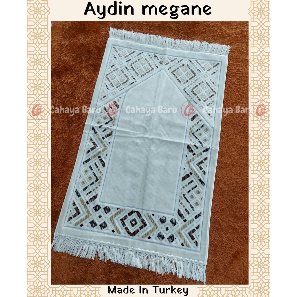 Sajadah Aydin Mensucat Aydin Megane 70x110 cm tebal timbul made in turkey kualitas premium