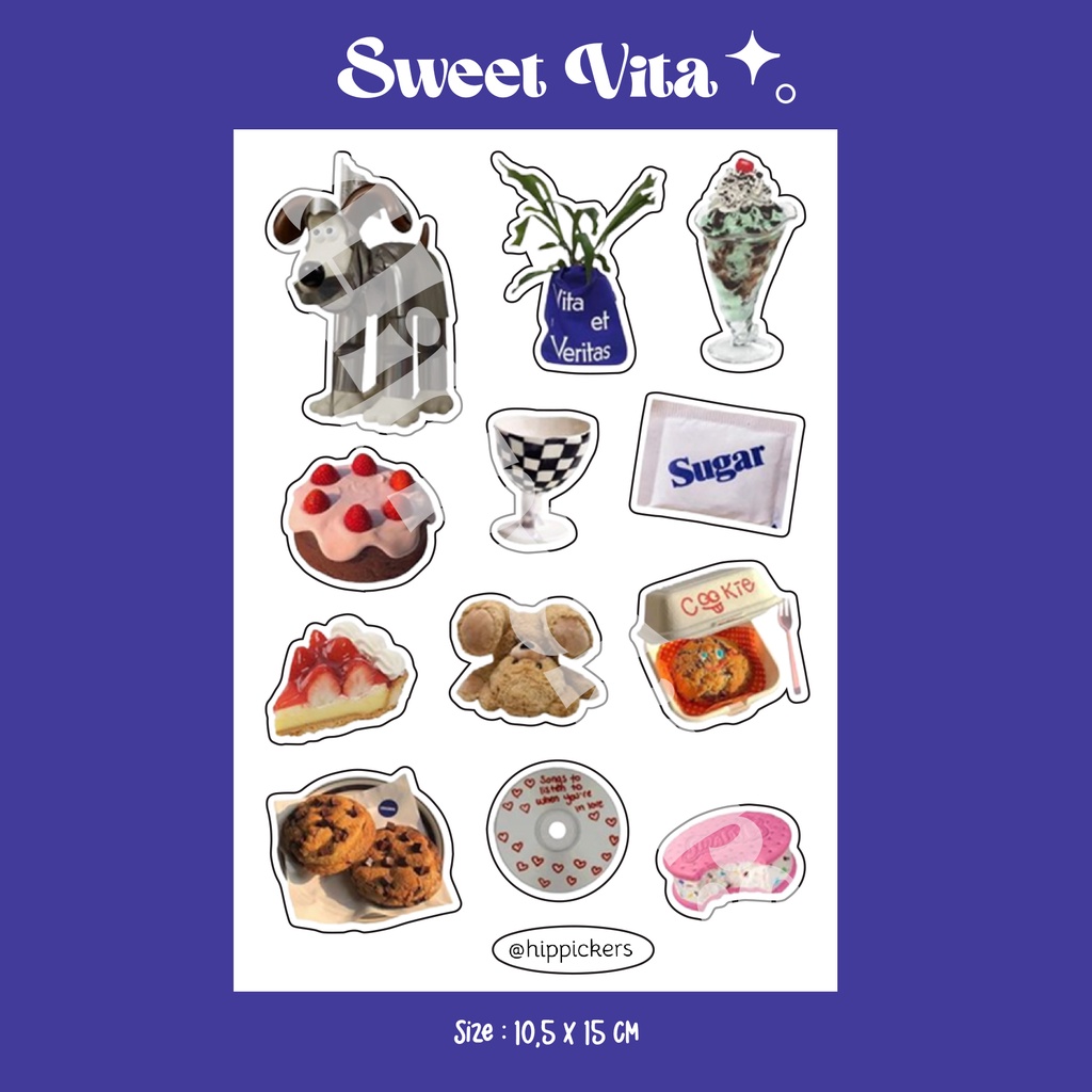 

(hippickers) Sweet Vita Vynil Sticker Waterproff