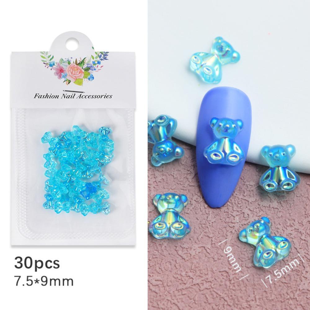 Mxbeauty Beruang Dekorasi Kuku Wanita Lucu Manicure Aksesoris Hiasan Kuku Jepang Nail Art 3D Nail Jewelry