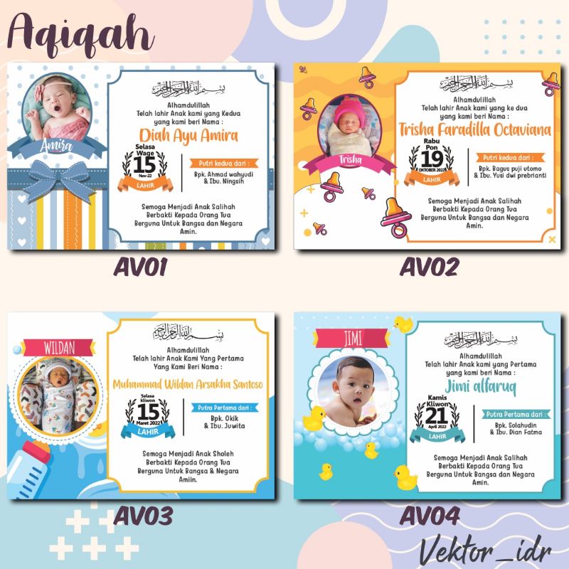 

KARTU SYUKURAN AQIQAH/STIKER AQIQAH/KARTU AQIQAH