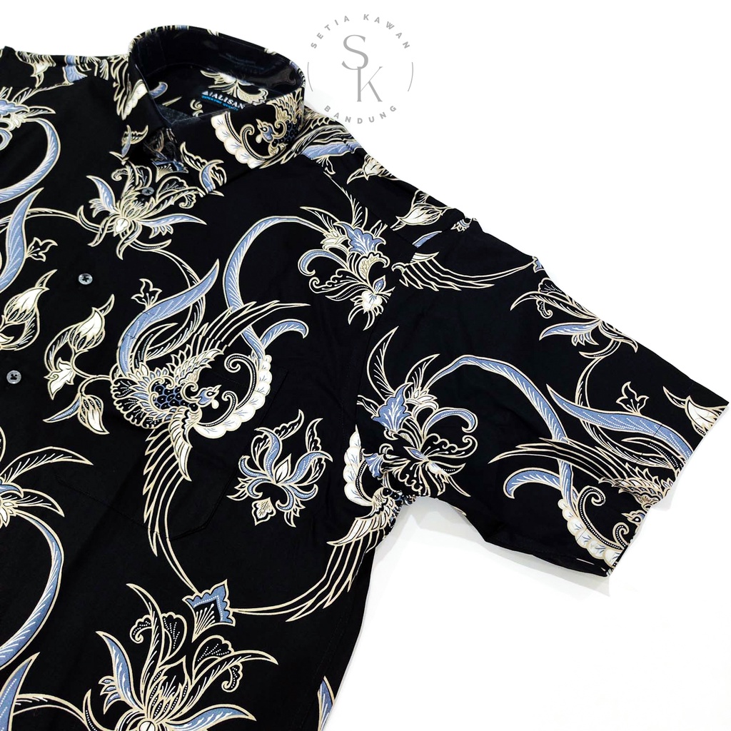 Kemeja ALISAN CORAK Batik Print Regular Lengan PENDEK ( Seri 00311 JUMBO )