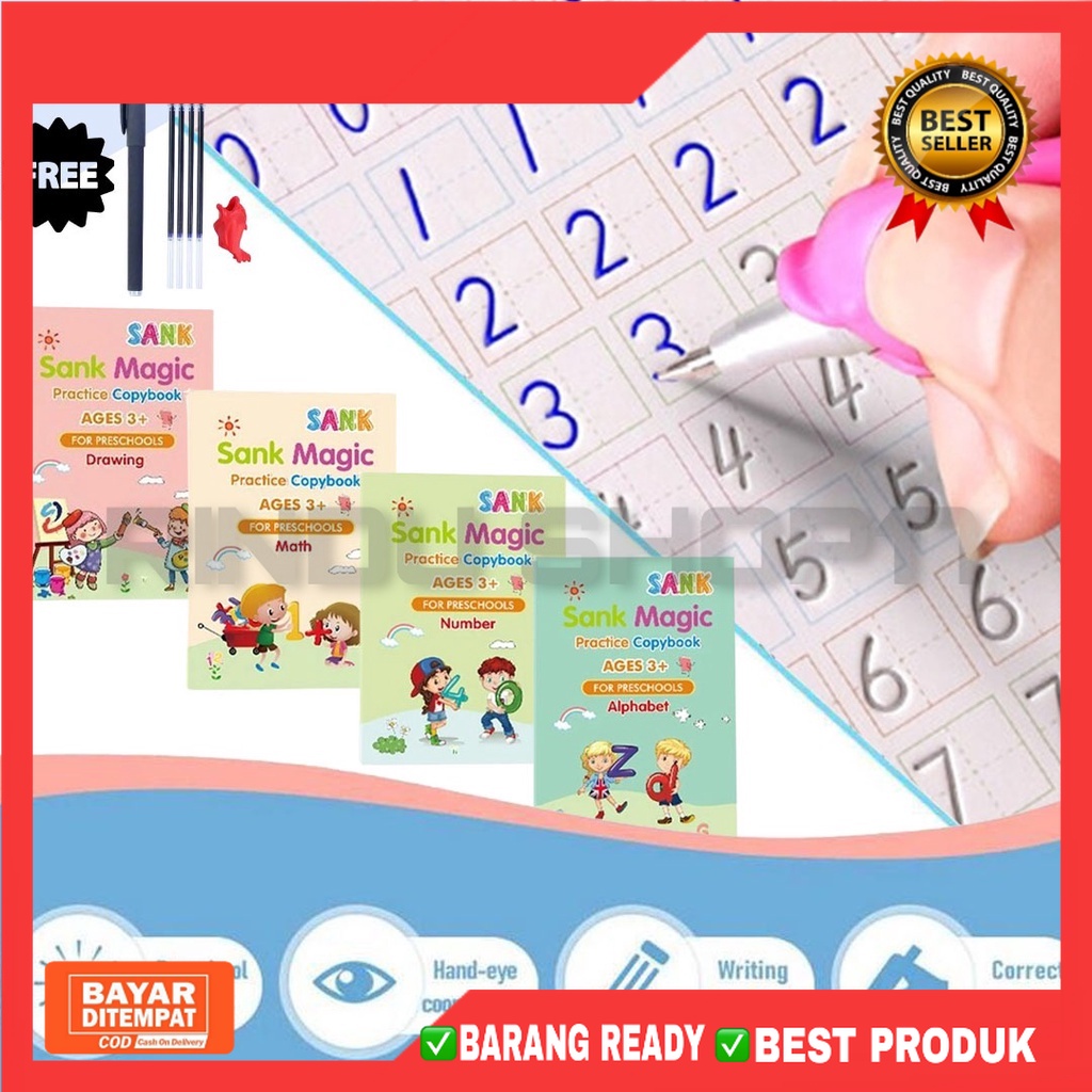 [RS] 4 BUKU SET MAGIC PRACTICE BOOK ORIGINAL SANK MAGIC BOOK BISA DIHAPUS