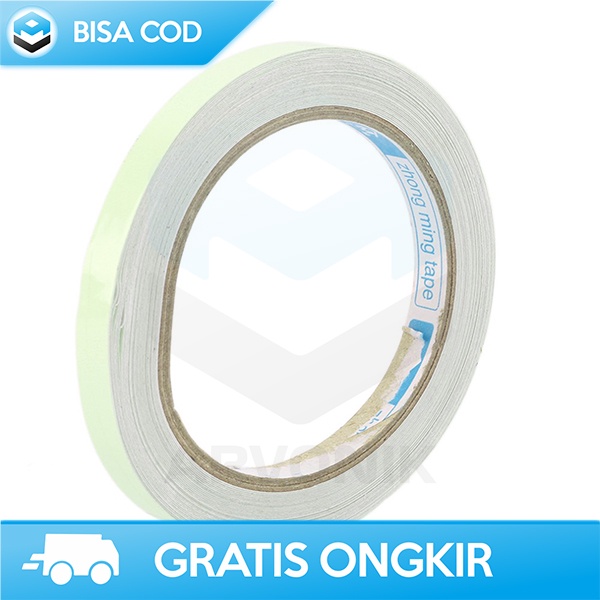 LAKBAN GLOW IN THE DARK STIKER NYALA DALAM GELAP 1.5CMx10M GLOW TAPE