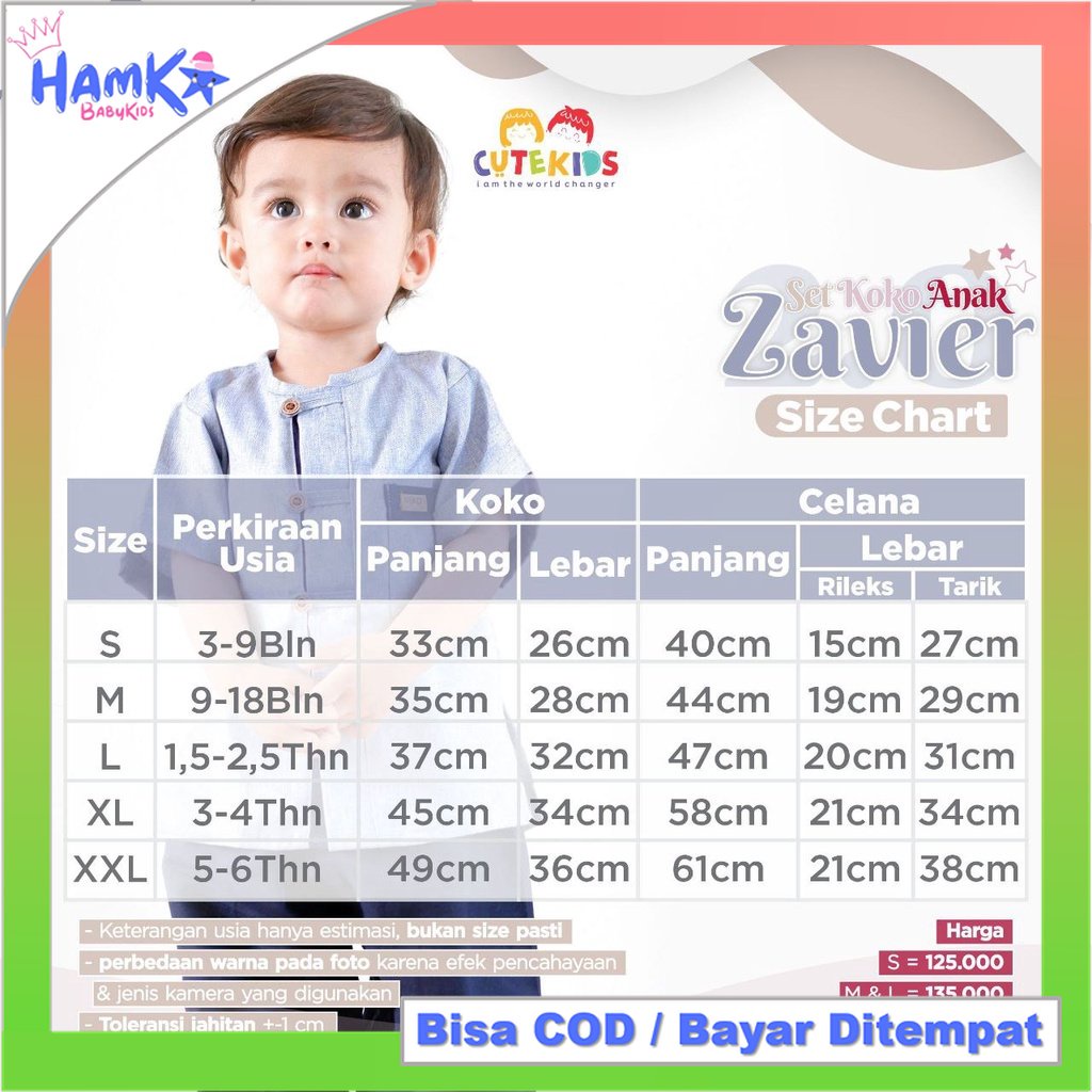 Koko Anak Bayi Laki Laki Zavier Cute kids 3 Bulan - 6 Tahun Terbaru Setelan Koko Bayi Dan Anak Newborn