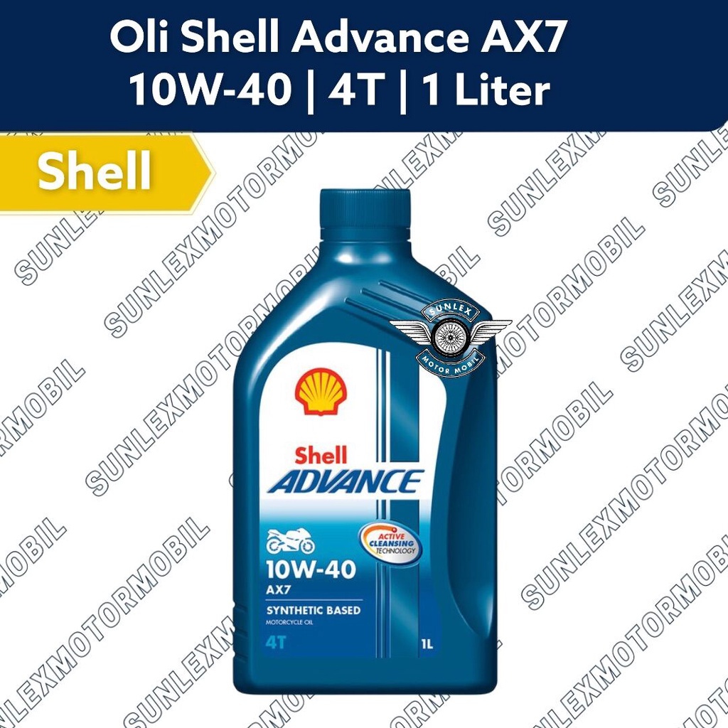 OLI MESIN MOTOR SHELL ADVANCE AX7 4T 1L 10W-40 10W40 BIRU