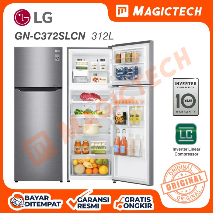 KULKAS LG 2 PINTU GN-C372SLCN 312L INVERTER
