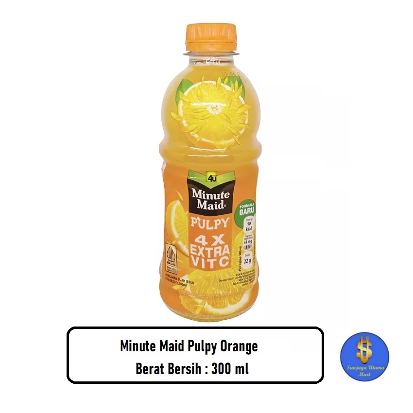 

Minute Maid Pulpy Orange Botol 300ml-Minuman Pulpy Orange