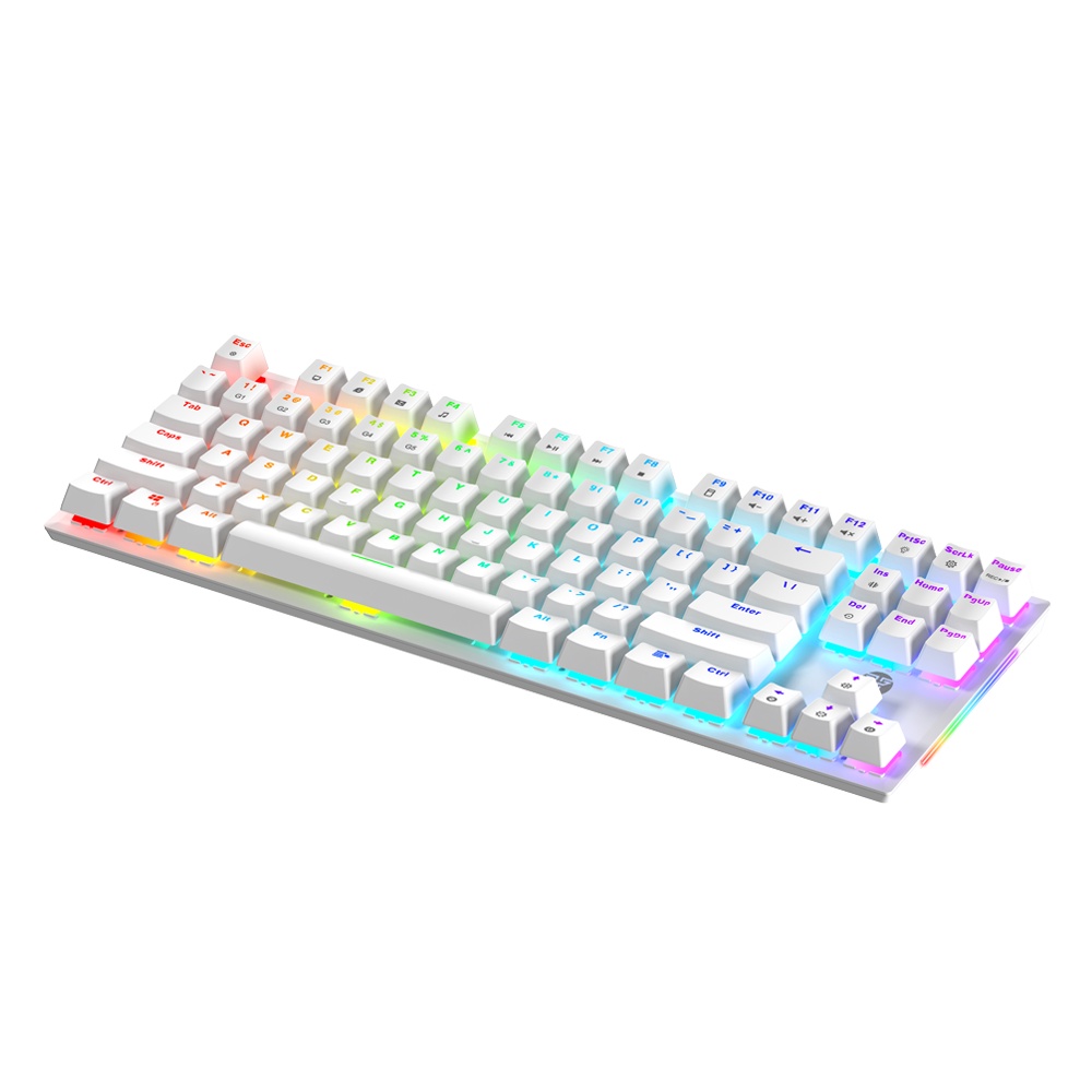 Keyboard Fantech MAXFIT87 MK856 White Hot-Swappable Mechanical Gaming