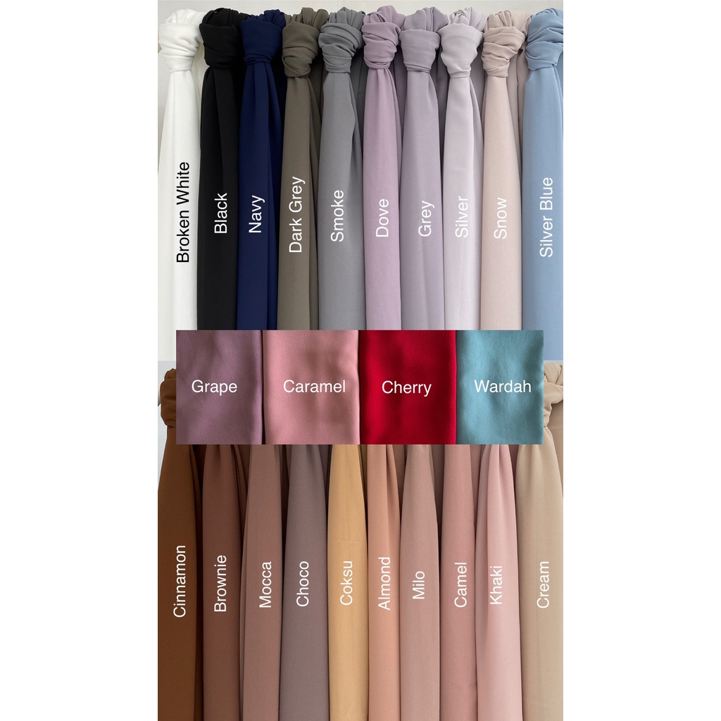 TERMURAH!! HIJAB SEGI EMPAT INSTAN PLUS INNER 2IN1 / SEGIEMPAT INNER 2IN1 CERUTY BABYDOLL 2 LAYER